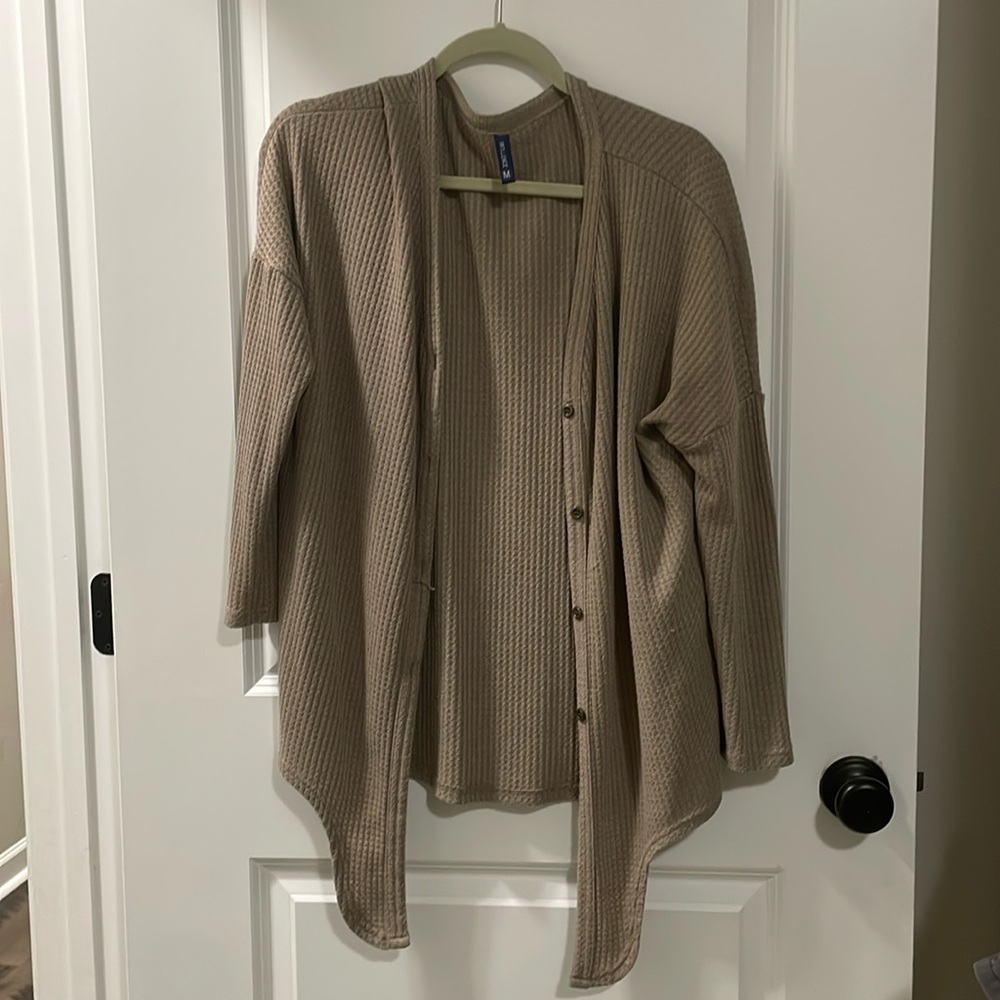 Beige Knot Cardigan